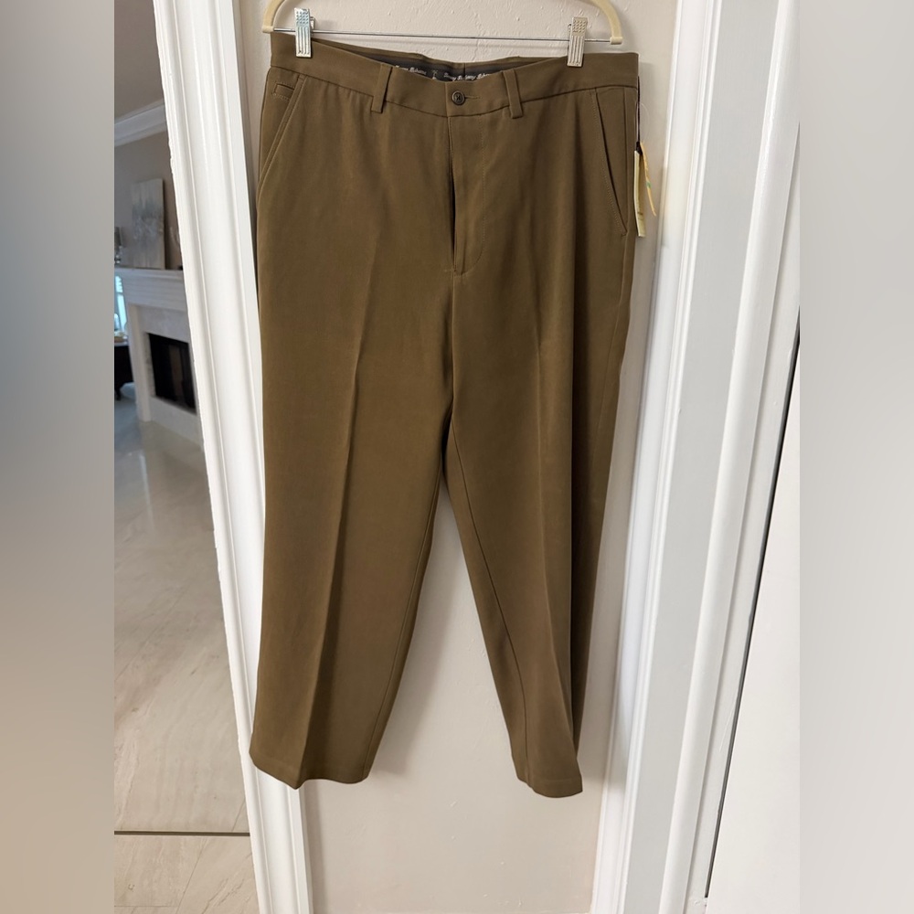 Men's new with tags Tommy Bahama silk classic pants , golden Brown